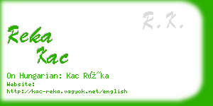 reka kac business card